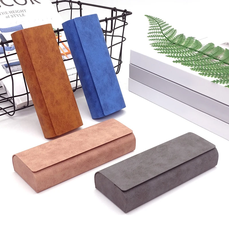 Жесткий футляр для очков мужчин и женщин из искусственной кожи портативный