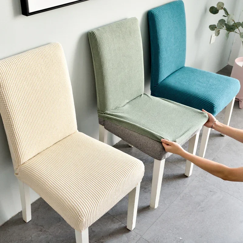

Современный минималистичный эластичный чехол с принтом окрашенные утолщенные вязаные подушки для сиденья разноцветные пылезащитные Нескользящие чехлы для стульев