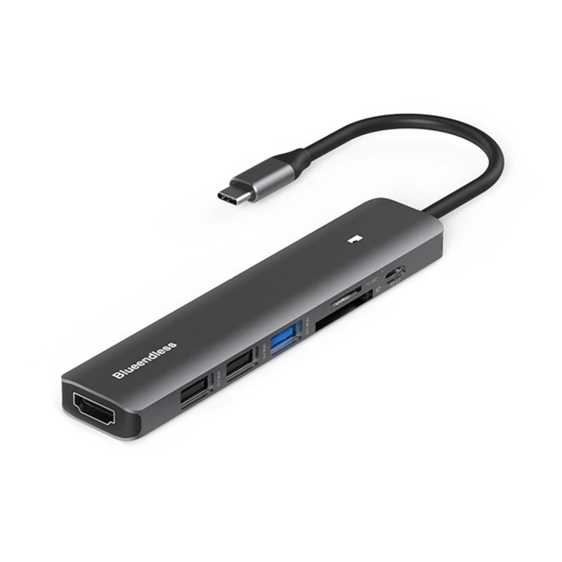 

M2EC USB Type-C Docking Station Hub USB 3.0 2.0 USB-C HDMI-Compatible 4K 30Hz SD TF for Laptop PD100W Fast Charging Hub
