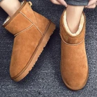 Новинка 2022, женские зимние сапоги из натуральной кожи на меху, высококачественные австралийские зимние сапоги для мужчин, большой размер 35-46, теплая обувь