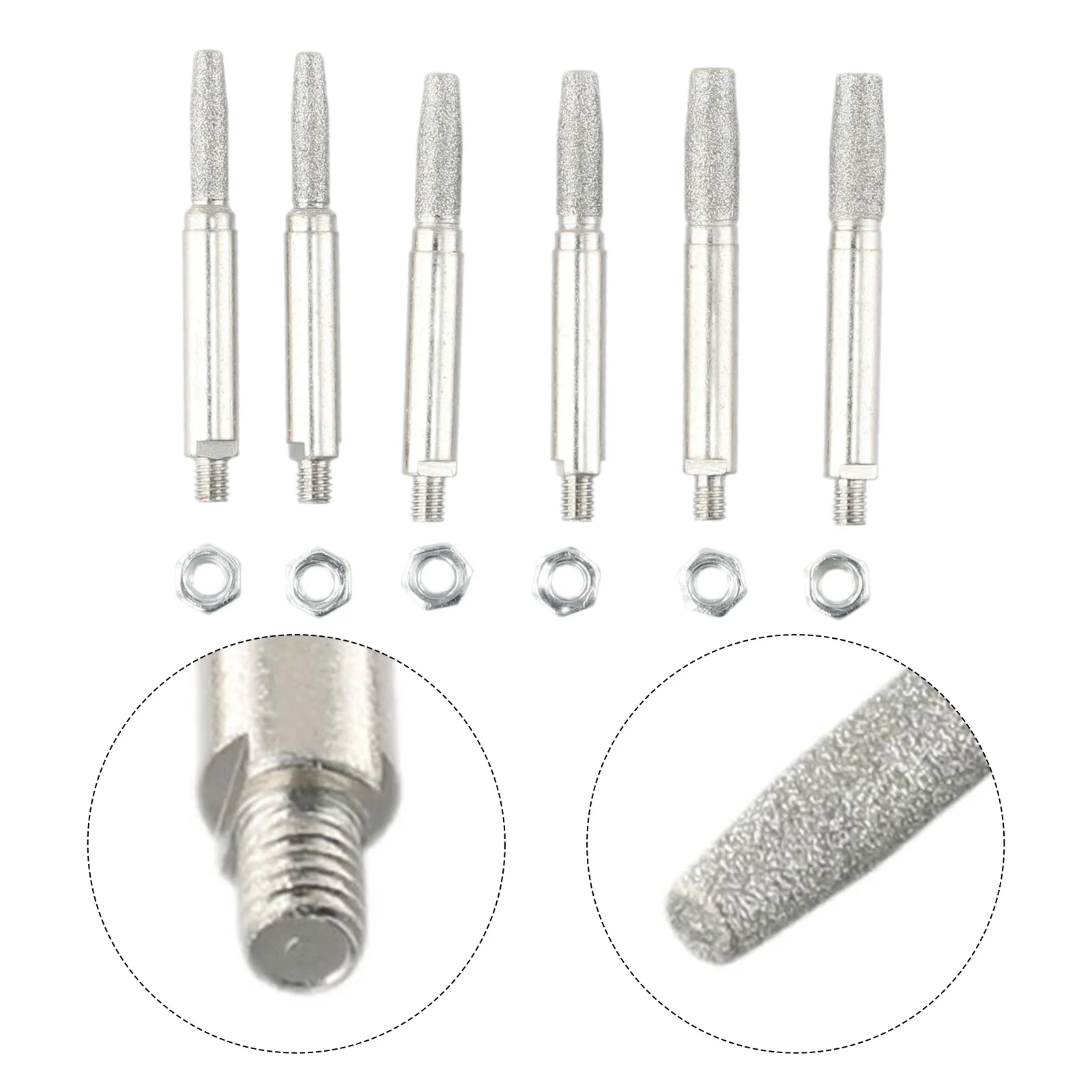 

Practical Replacement Durable Grinding Head Hand Tools 4.0mm/5.0mm/6.0mm 50mm / 1.96Inch 6pcs Diamond Portable