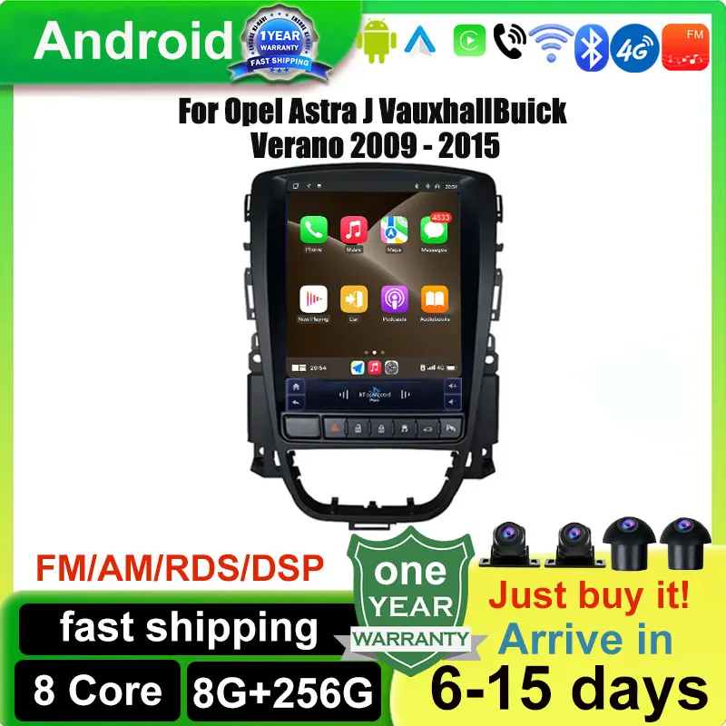 ОС Android Carplay Мультимедиа Авто 9 7 &quotдля Opel Astra J VauxhallBuick Verano 2009-2015 Авторадио 4G WIFI BT