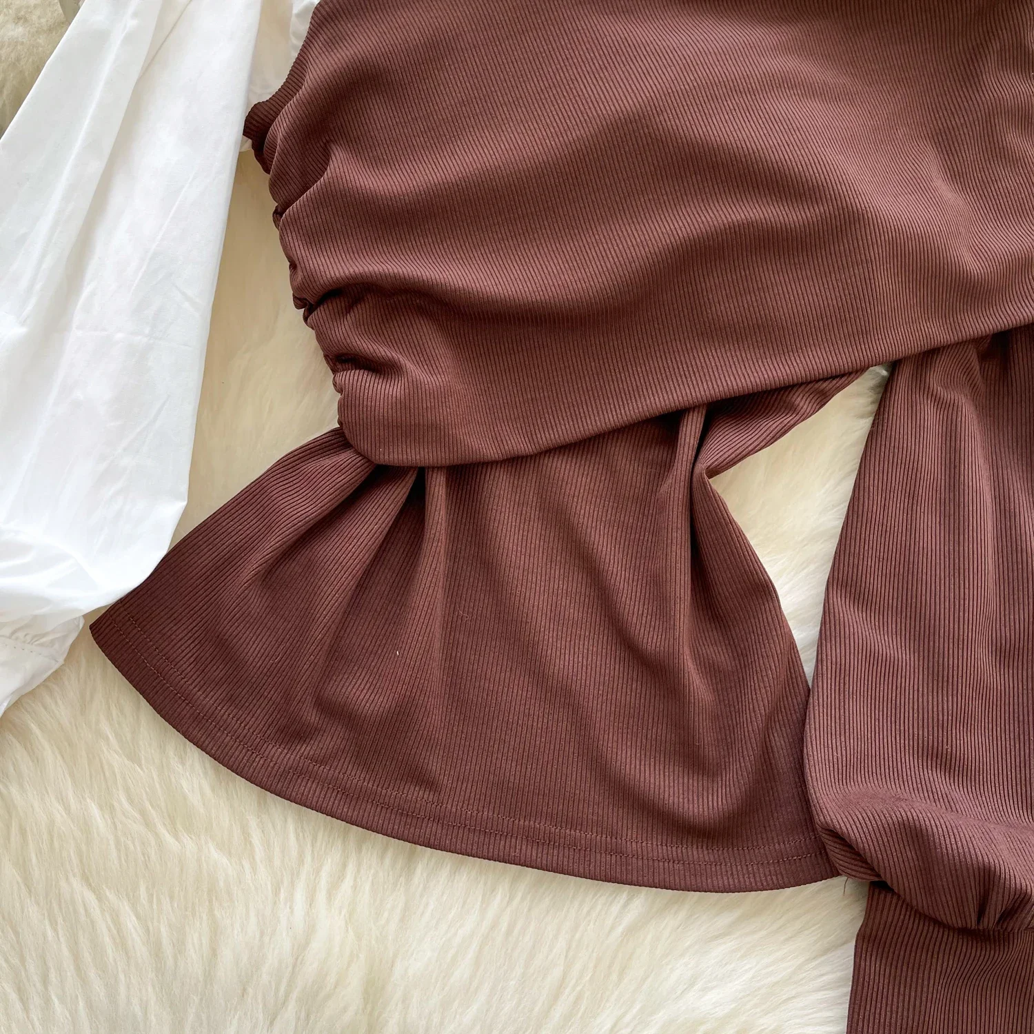 Элегантный винтажный топ с длинными рукавами и v-образным вырезом шикарная