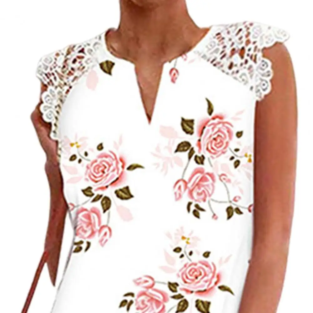 

Women Mini Dress Flower Pattern Breathable Sexy Lace Floral Print V Neck Dress Short Lady Dress Sunflower Short Summer Dress