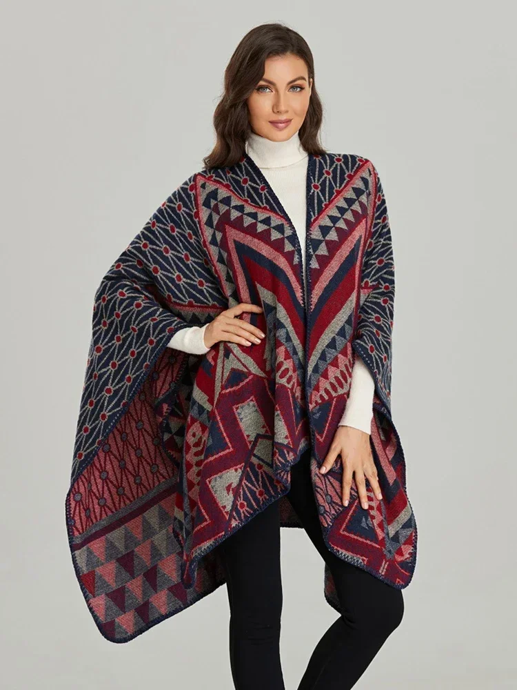 

WJ397A55-A60 Luxury brand design Fashion Imitation Cashmere Women Geometric Scarf Winter Warm Shawl Wrap Femal