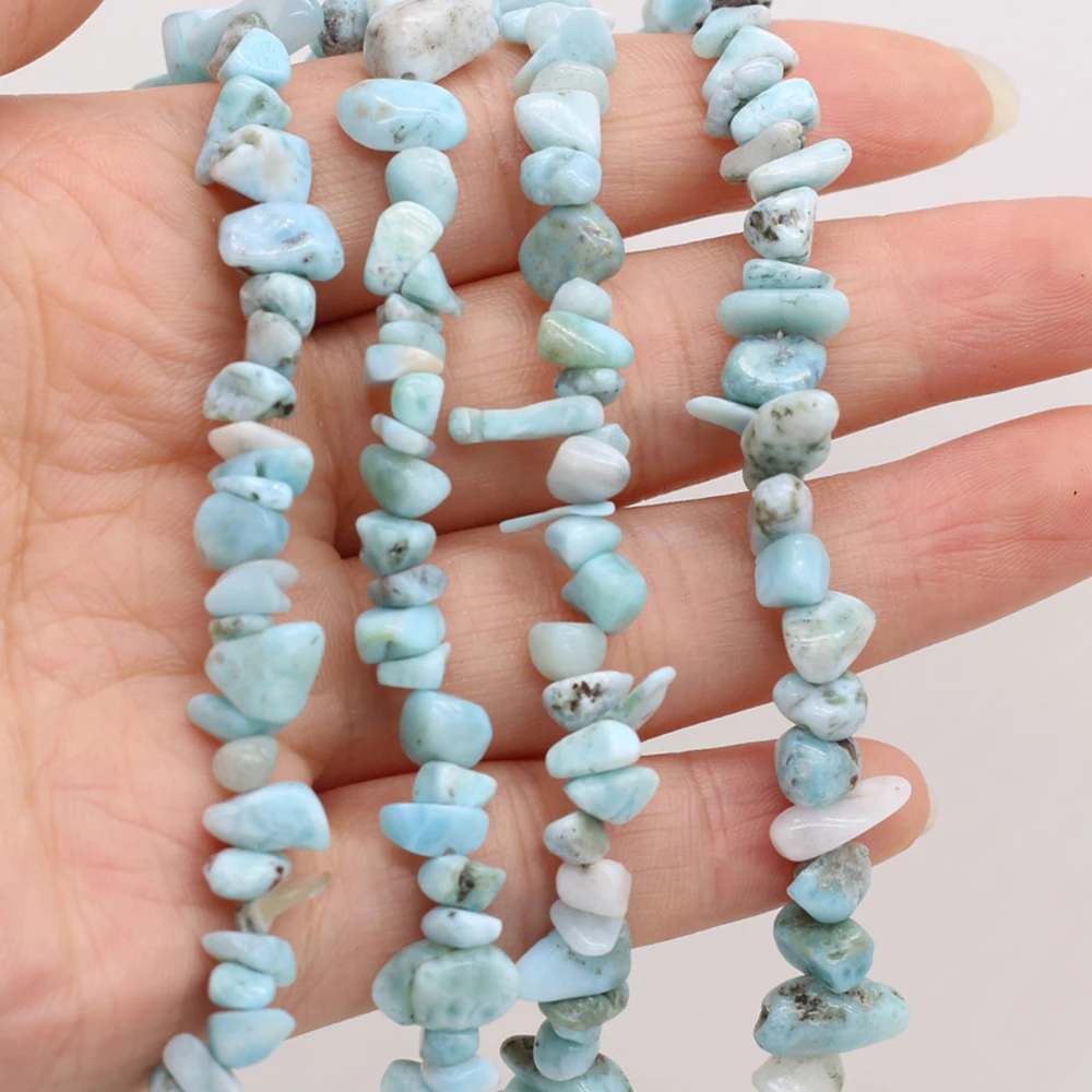 

Aquamarine Loose Spacer Crushed Stone Bead Natural Gemstone Beads for Jewelry Making Supplies DIY Women Necklace Bracelet 5-8mm