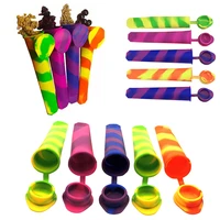 multi colored ice cream mold maker food grade silicone frozen ice pop mold diy frozen popsicle maker with lid kitchen tools