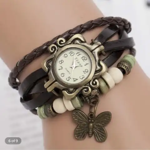 Часы наручные женские с многослойным браслетом из искусственной кожи
