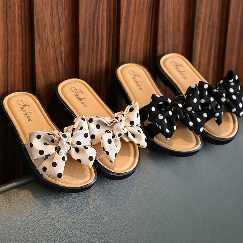 Детские летние пляжные тапочки для девочек новинка 2023 сандалии с открытым носком