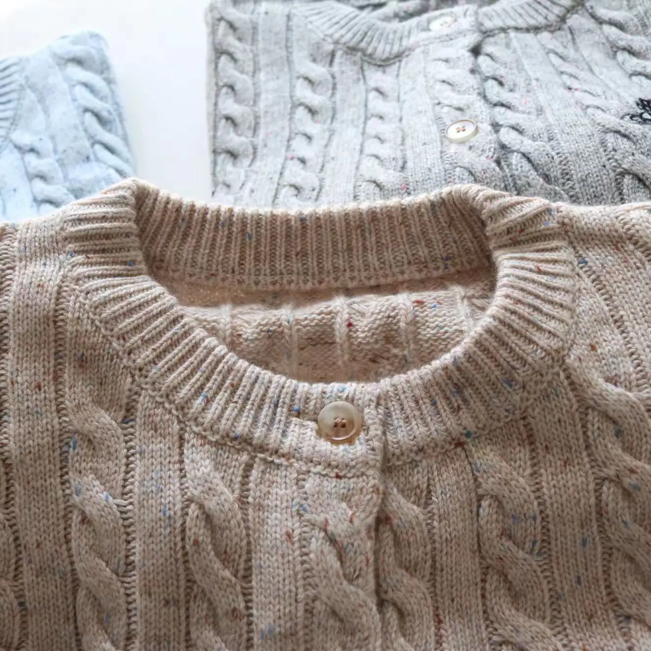 Зимний новый ретро сатурн вышитый кардиган для женщин разноцветный шерстяной