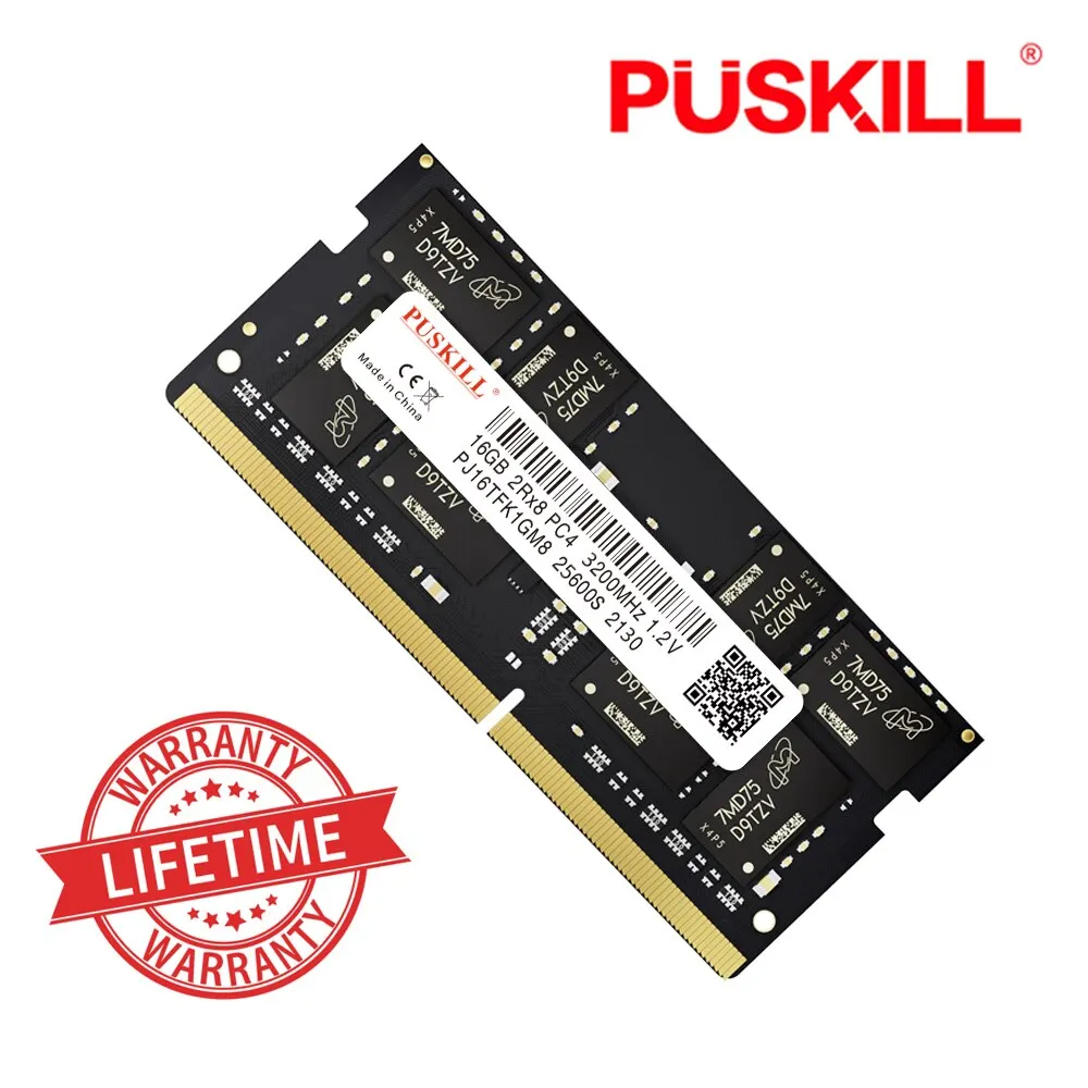 PUSKILL Memoria Ram Ноутбук DDR4 DDR3L 16 ГБ 8 ГБ 4 ГБ 32 ГБ 3200 2666 2400 1600 1333 Sodimm Память для ноутбука