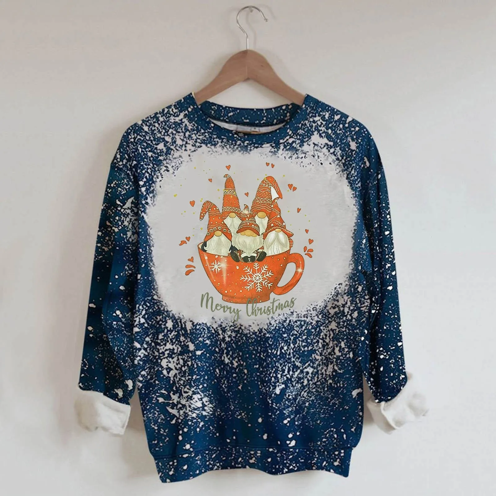 

Женский Зимний Рождественский пуловер с длинными рукавами и принтом, Классический пуловер с круглым вырезом, легкие толстовки, женский тон...