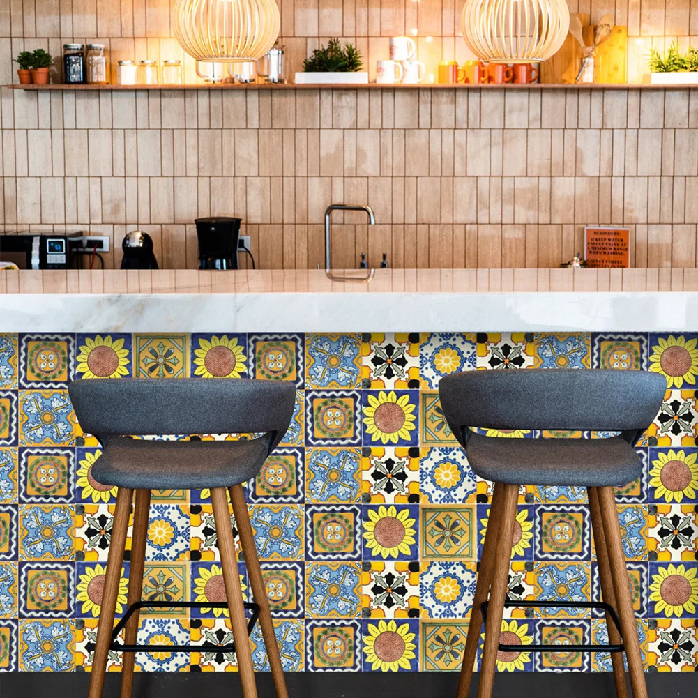 10 шт. наклейка на хрустальную плитку в стиле ретро водонепроницаемые наклейки