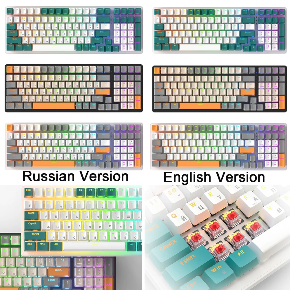 

K3 игровая механическая клавиатура светодиодный светодиодной подсветкой, Проводная Механическая клавиатура с 100 клавишами и USB-зарядкой, Пр...