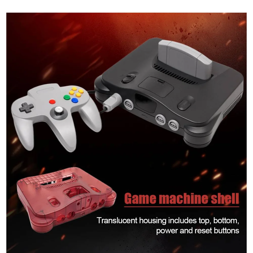 

For N64 Retro Game Console Protective Case Translucent Replacement Housing Shell Anti-collision Scratchproof Wear-resistant