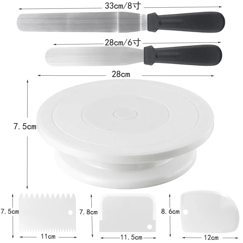 Cake Turntable Stand Decoration Accessories DIY Mold Rotating Stable Anti-skid Round Table Kitchen Baking Tools 2022 |