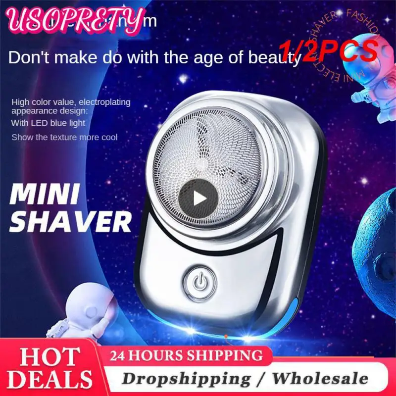 

1/2 шт., портативная электробритва для мужчин