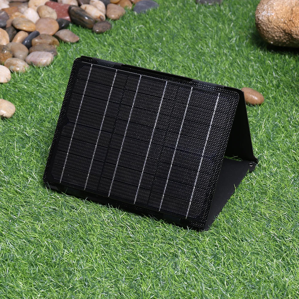 

Складная солнечная панель с карабином, водонепроницаемая аварийная солнечная панель с двойным USB портом постоянного тока, устойчивая к цар...