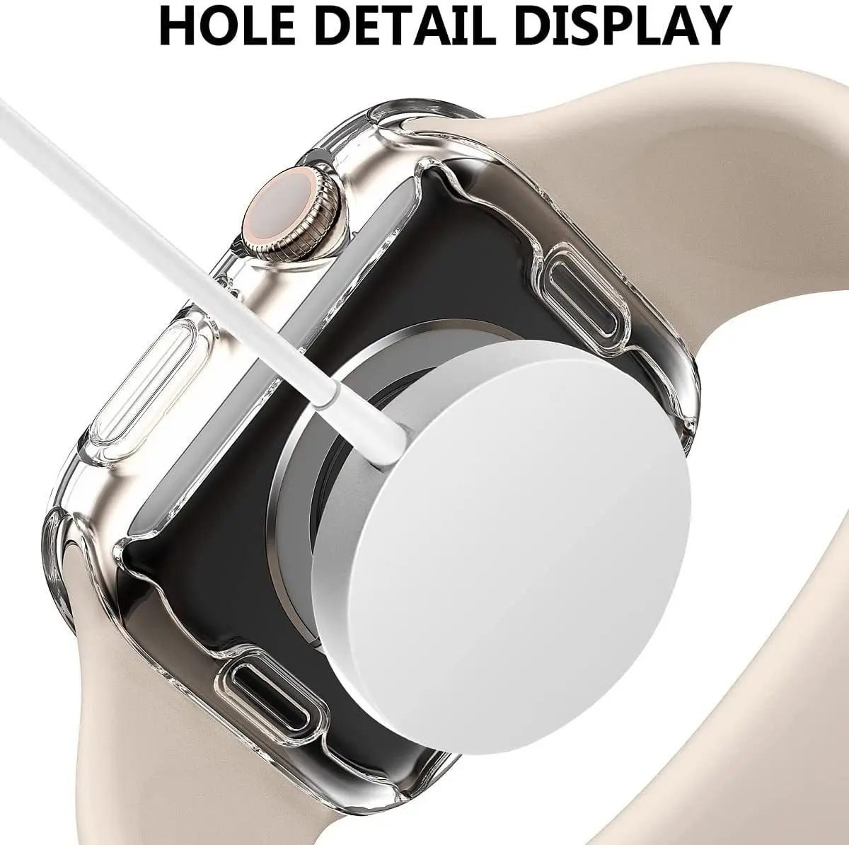 Clear Full Cover for Apple Watch Case 8 7 6 5 SE 45mm 41 44 42 40 mm Case for Iwatch Series 7 6 5 4 38mm Glass Screen Protector