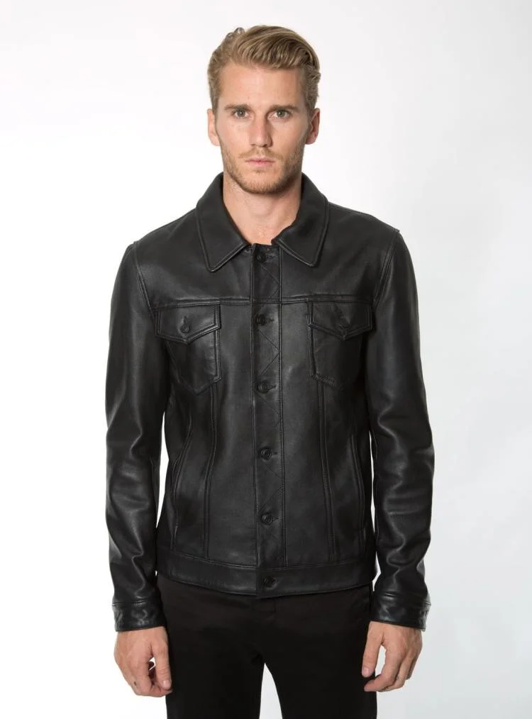 

Free shipping DHL New Brand classic men sheep leather Jackets men's genuine Leather jacket.fashion casual sheepskin coat