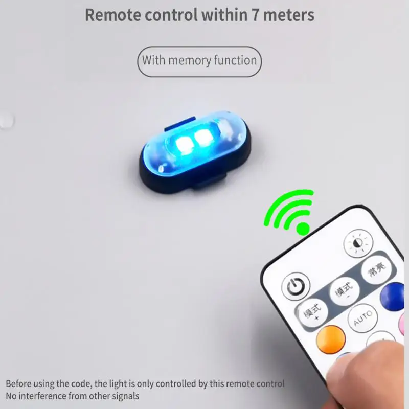 

7 Color Drone Strobe Light USB LED Anti-Collision Bike Tail /Model Aircraft Night Flying Mini Signal Flashing Warning Light