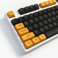 similar cherry profile 149 keys keycaps double shot pbt keycap for mx switch gaming mechanical keyboard black yellow key cap diy