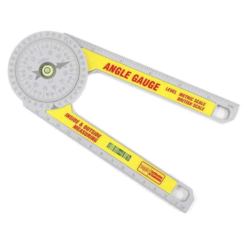 

Miter Saw Protractor Angle Finder With High Precision Rectangular Horizontal Bubble Level For Miter Angle On Carpentry