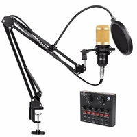 profession 192khz24bit bm 800 condenser microphone kits with sound card for live singing studio recording