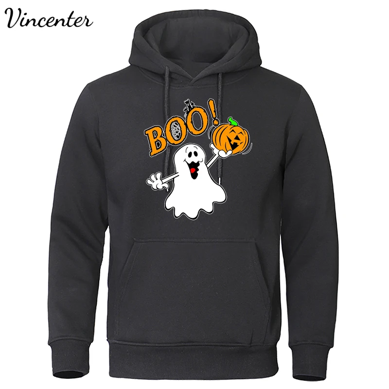 

Vincenter Fashion 2022 New Women Streetwear Oversize Plus Size Ghost Pullover Halloween Pattern Pumpkin Custom Hoodie For Men