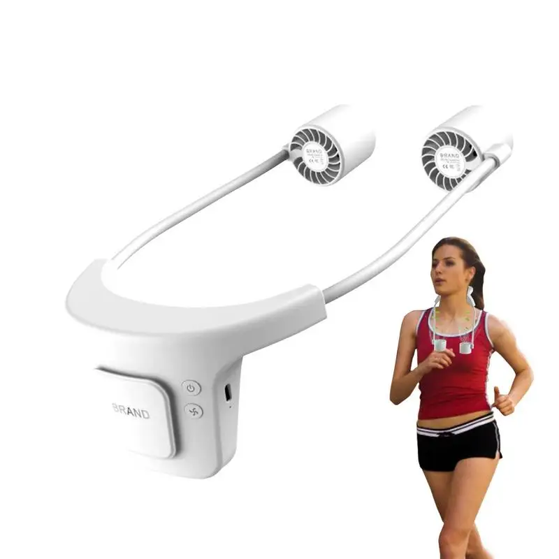 

Cooling Neck Fan Portable Around Neck Fans Rechargeable Cool Air Conditioner With 3 Gears Mini Summer Sport Fan Hanging Neck Fan