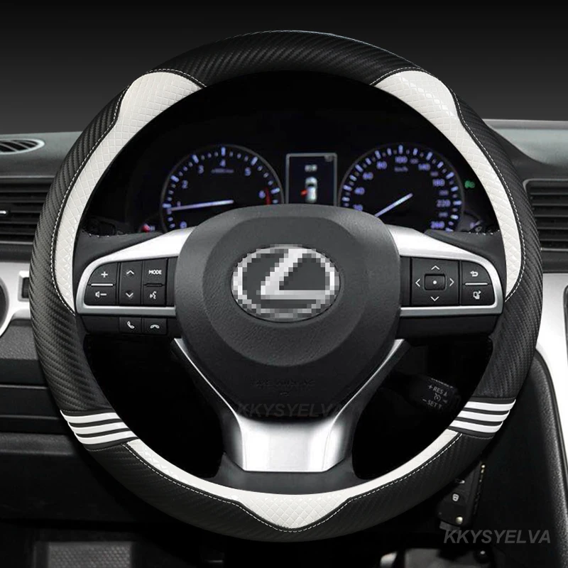 

Car Steering-Wheels Cover 38cm 15" Leather For Lexus Es250 Is300 Rx270 Rx450 Nx300 Ls460 Ct200h Ux260 Gx470 Gx460 Lx570 Gs300