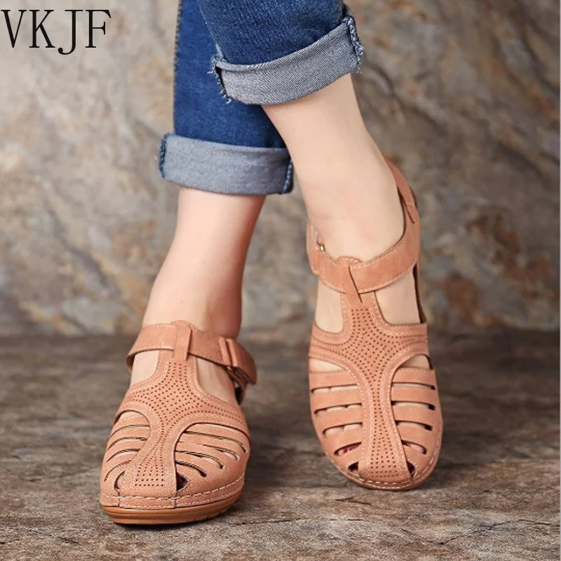 

Женские босоножки на танкетке, повседневные сандалии-гладиаторы на платформе, лето 2022