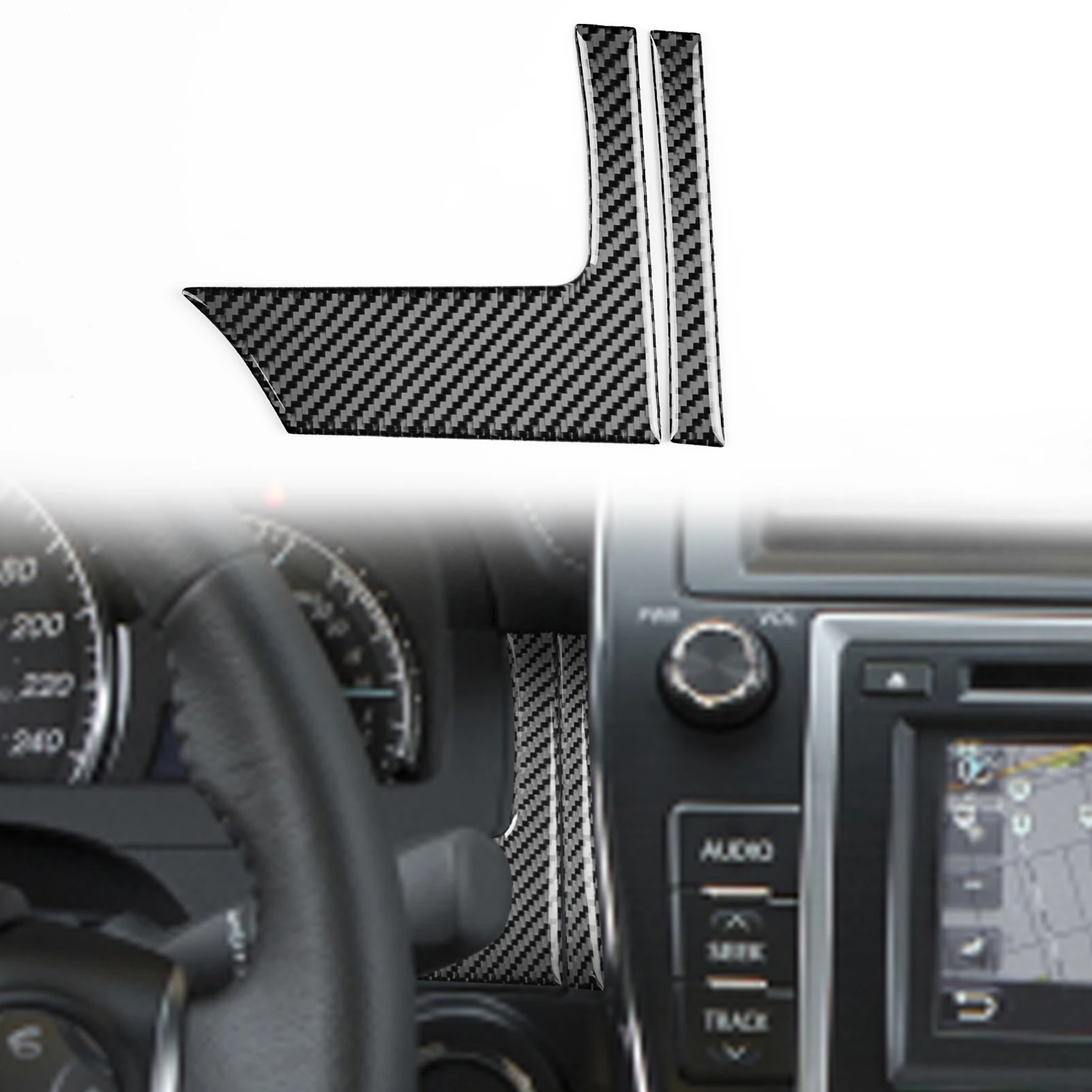 

Dashboard Decoration Cover Trim Sticker for Toyoda Camry 2012 2013 2014 Car Interior Accessories Carbon Fiber