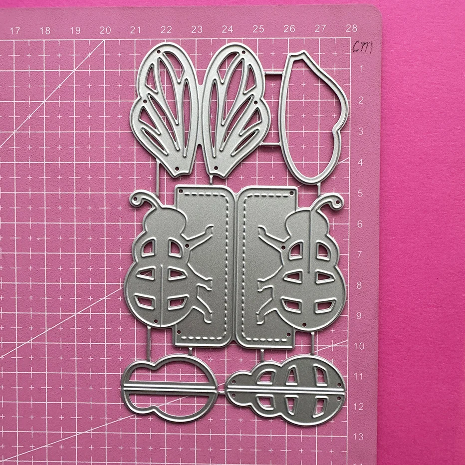 Новинка 2024 года вырубные штампы в виде складной пчелы для скрапбукинга