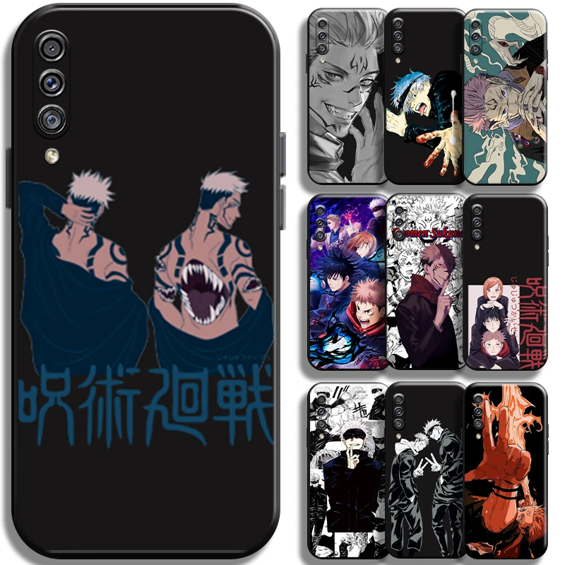 

Jujutsu Kaisen Itadori Yuji For Samsung Galaxy A50 Phone Case Liquid Silicon Shockproof Coque Cases TPU Full Protection Back