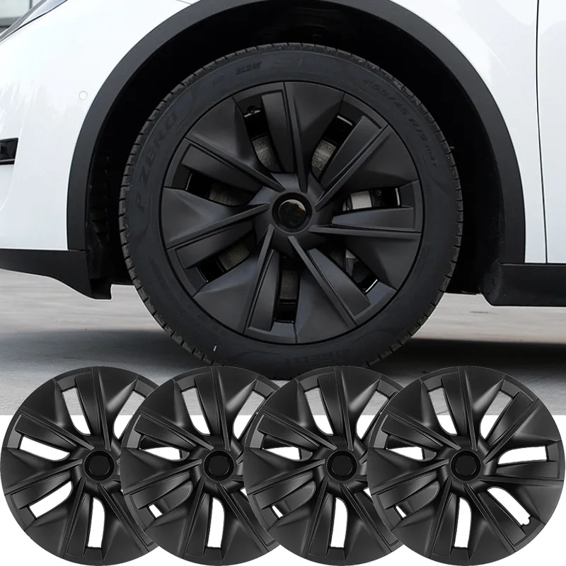 

4 шт. колпачок ступицы сменная крышка колеса 19 дюйм, автомобиль Крышка Ступицы полное покрытие аксессуары 2021 2022 для Tesla Model Y