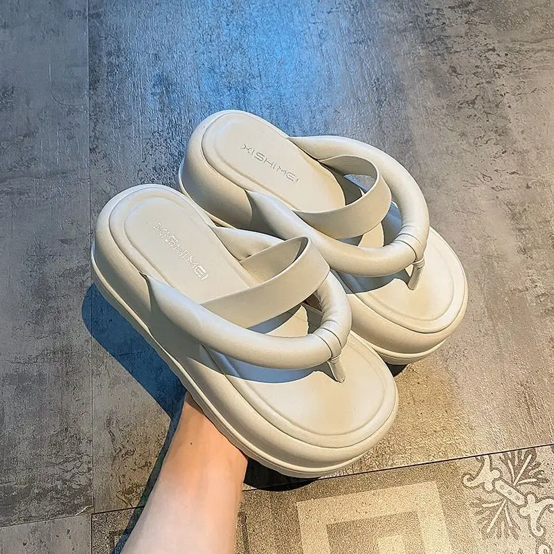 Shoes Female 2023 High Quality Basic New  Women's Slippers Summer Beach Slippers Women Solid Flip Flops Shoes Ladies Platform