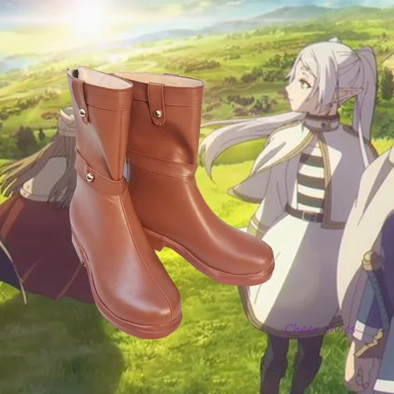 Anime Frieren: Beyond Journey's End Frieren Cosplay Shoes Comic Halloween Carnival Costume Prop Men Boots Cos