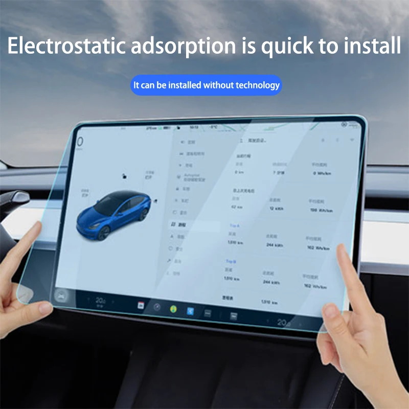 

2022 15" Tempered Matte Protector Anti-Glare Anti-Fingerprint Glass Screen Compatible with Tesla Model 3 Model Y