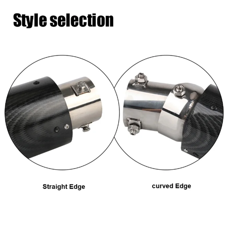 Блестящий декоративный глушитель для автомобиля универсальный из углеродного