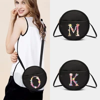 womens round messenger casual crossbody shoulder bag pink pattern mini phone purse bags shopping handbag female messenger bag