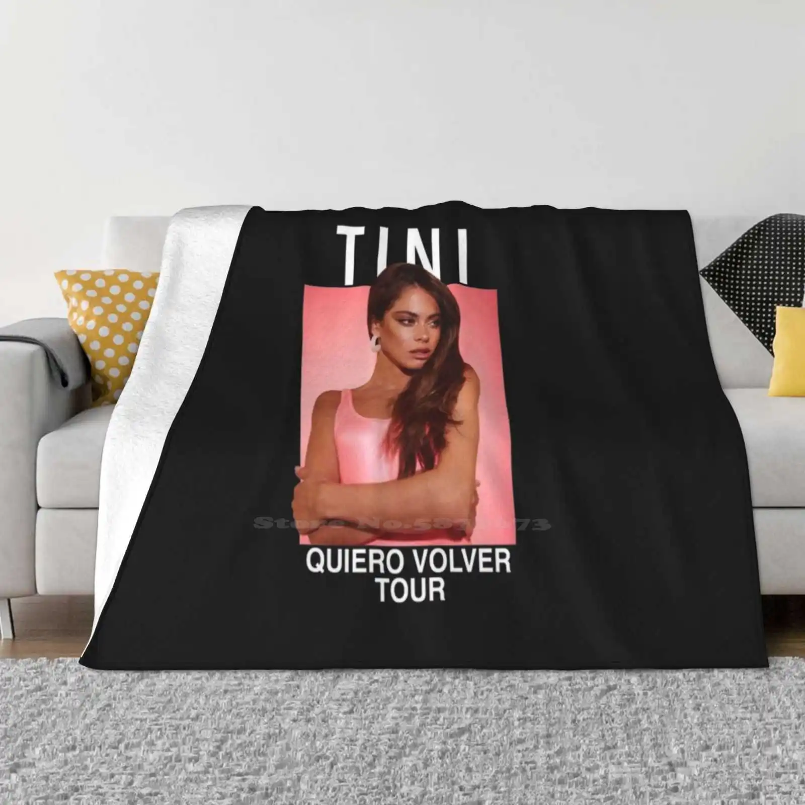 Tini-Quiero Volver Tour (белый) Низкая цена Новый принт Новинка Модное мягкое теплое одеяло