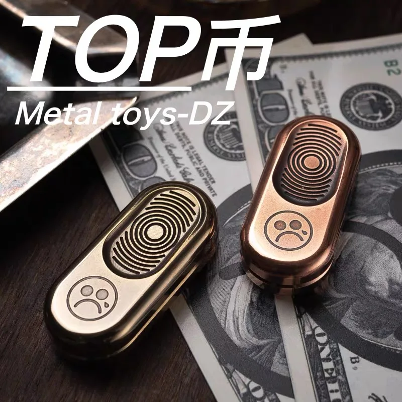 EDC Metal Toys Dz TOP Simple Coin Push Card Pop Coin Metal Pressure Reduction Toy enlarge