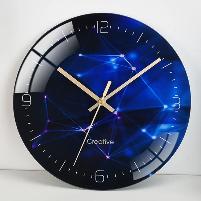 

Simple Glass Wall Clock Silent Luxury Art Creative Living Room Wall Watch Reloj De Pared Modern Design Home Kitchen Decor