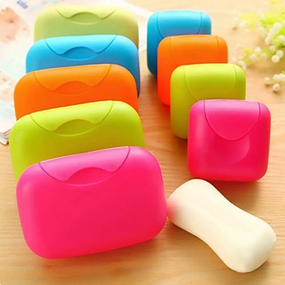 1PC Soap Dishes Box Portable Case Holder Container Wash Shower Bathroom Sealed Travel Supplies Random Color | Дом и сад