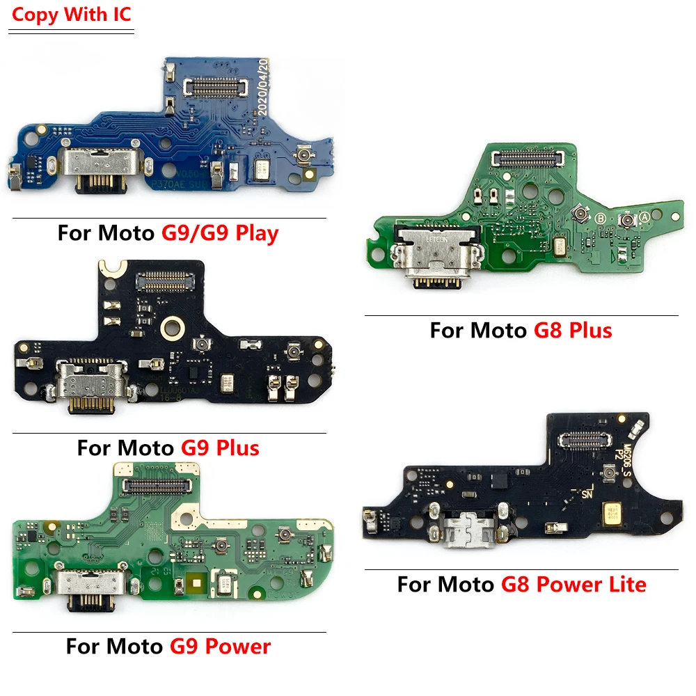 10Pcs ,USB Charger Port Connector Charging Board Flex For Moto One Macro Hyper Fusion G9 G8 Plus G7 Power G6 Play G8 Power Lite
