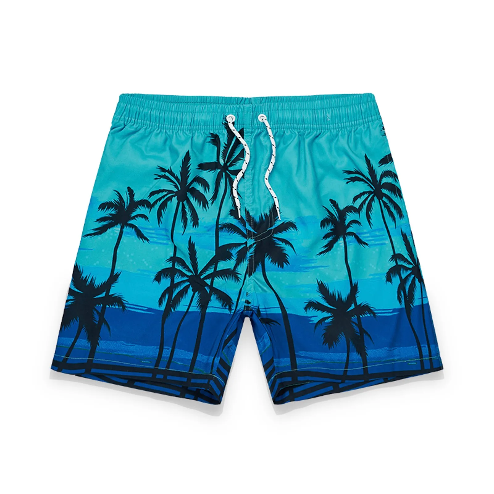 

Hawaiian Beachwear Trunks Coconut Tree Print Shorts Summer Casual Quick Dry Shorts For Men Breathable Beach Pantalones Cortos