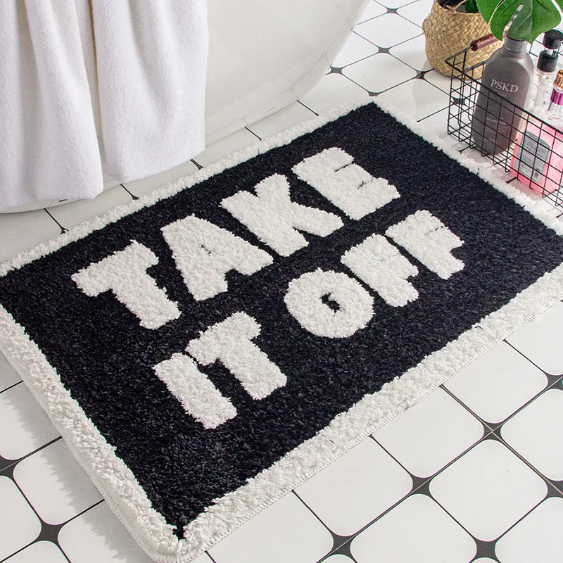 Ковер с алфавитом Take It Off пушистый домашний ковер из микрофибры впитывающий