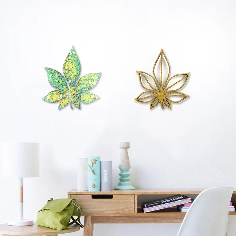 Maple Leaf Ornament Epoxy Resin Mold DIY Wall Pendant Decorative Hollow Coaster Silicone |