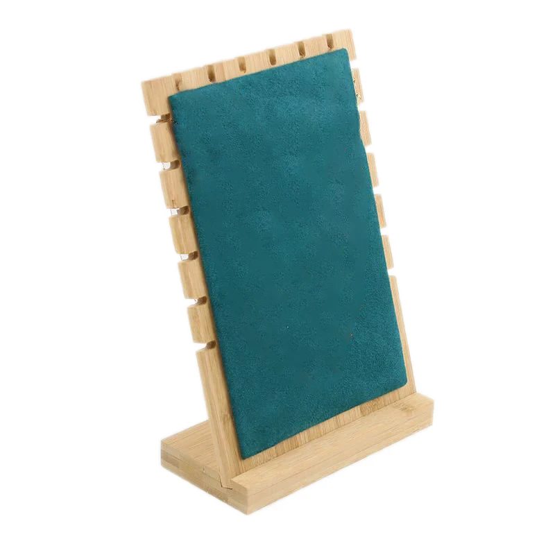 

Vertical Wooden Board Jewelry Organizer Necklace Earring Display Jewelry Stand Multifunction Storage Box